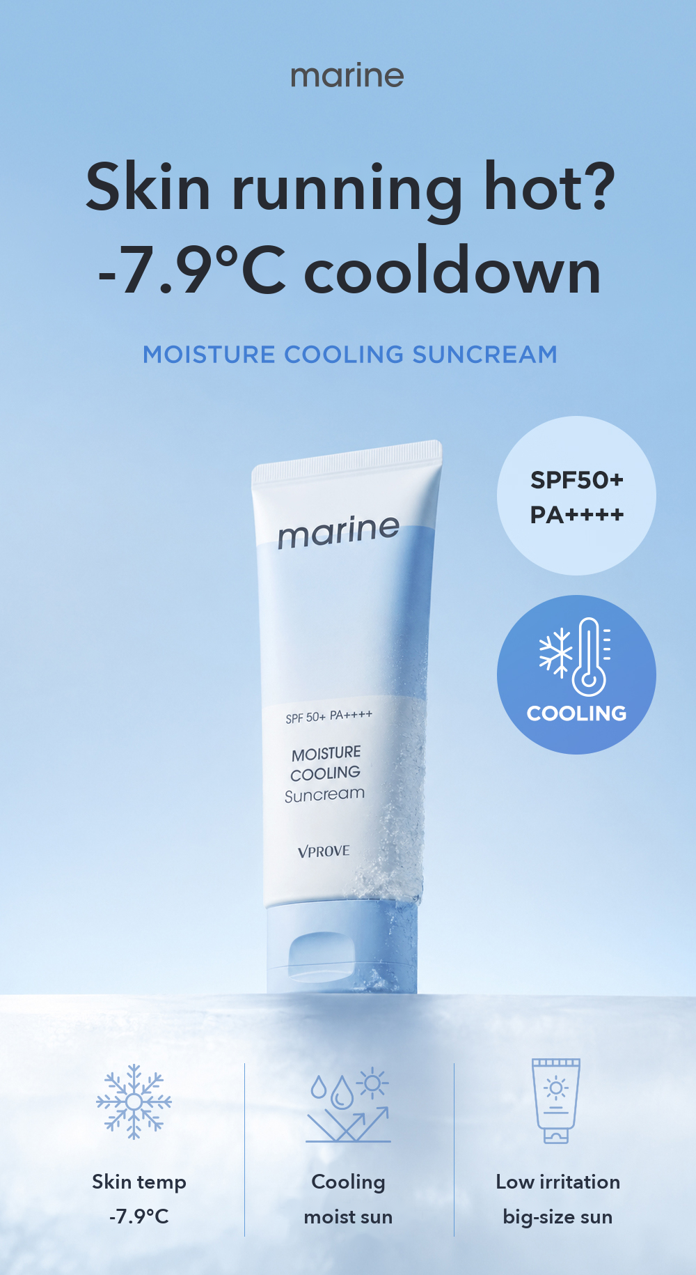 VPROVE Marine Moist Cooling Sun Cream detail 01