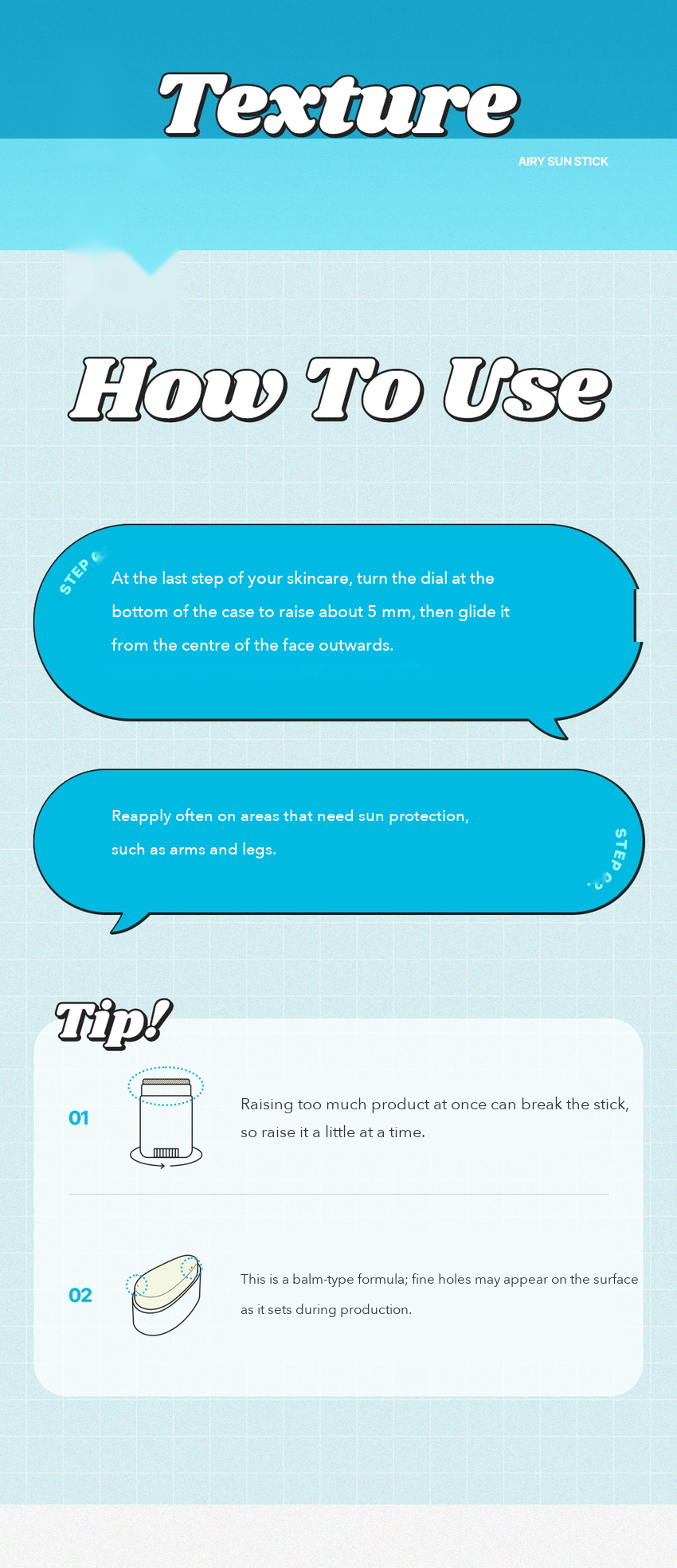 THE FACE SHOP UV Skin+ Airy Sun Stick detail 05