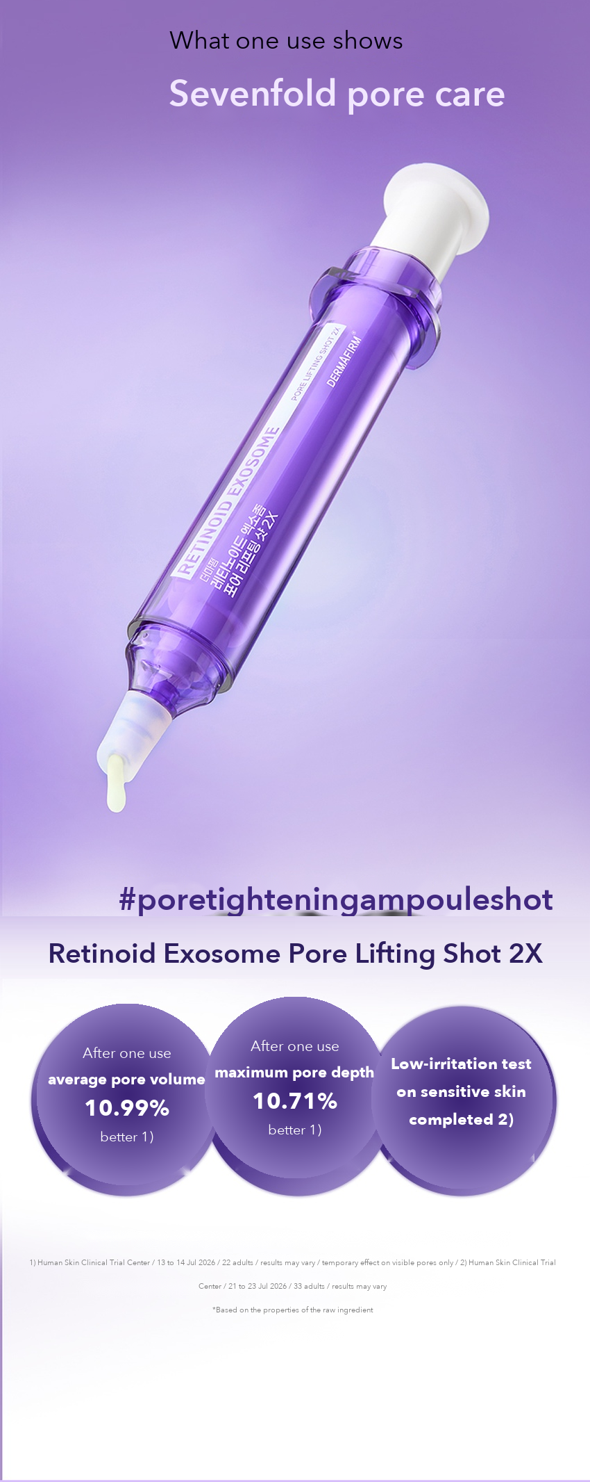 DERMAFIRM Retinoid Exosome Pore Lifting Shot detail 02