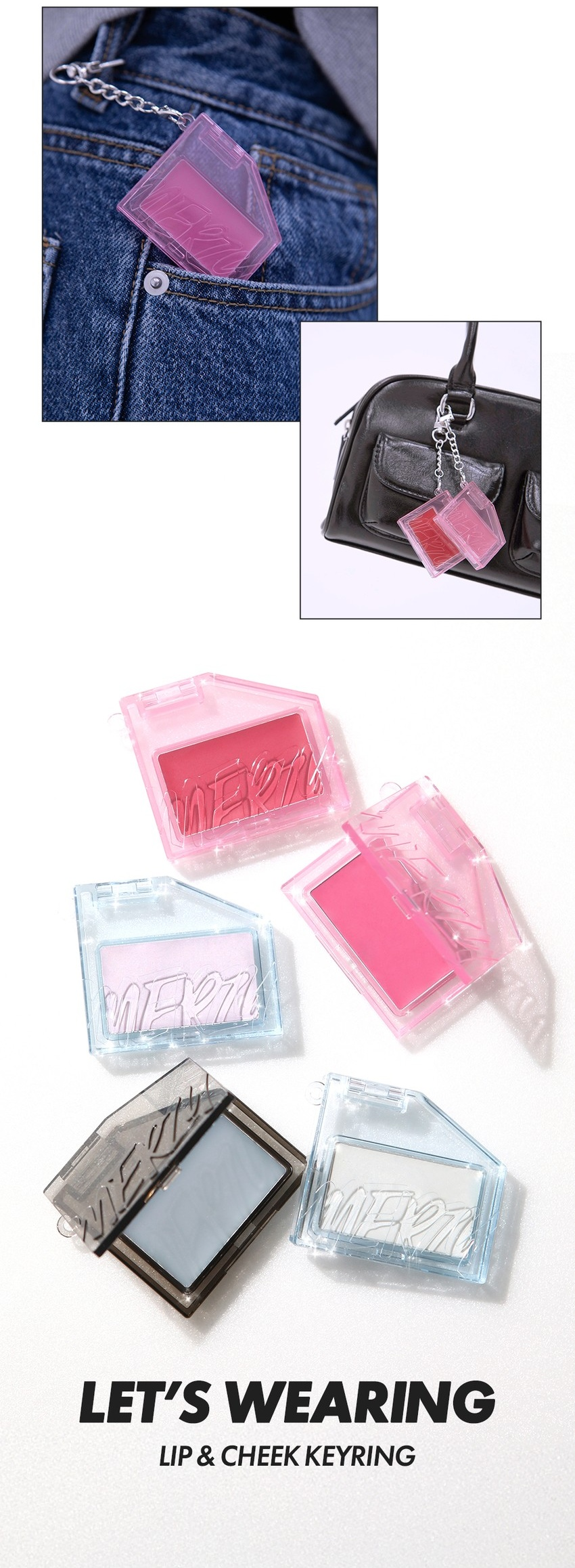 MERZY Let's Wearing Lip & Cheek Keyring detail 08