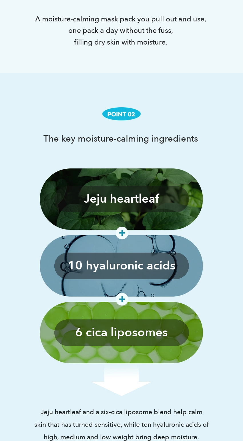 LEADERS Heartleaf Aqua Calming Mask detail 03