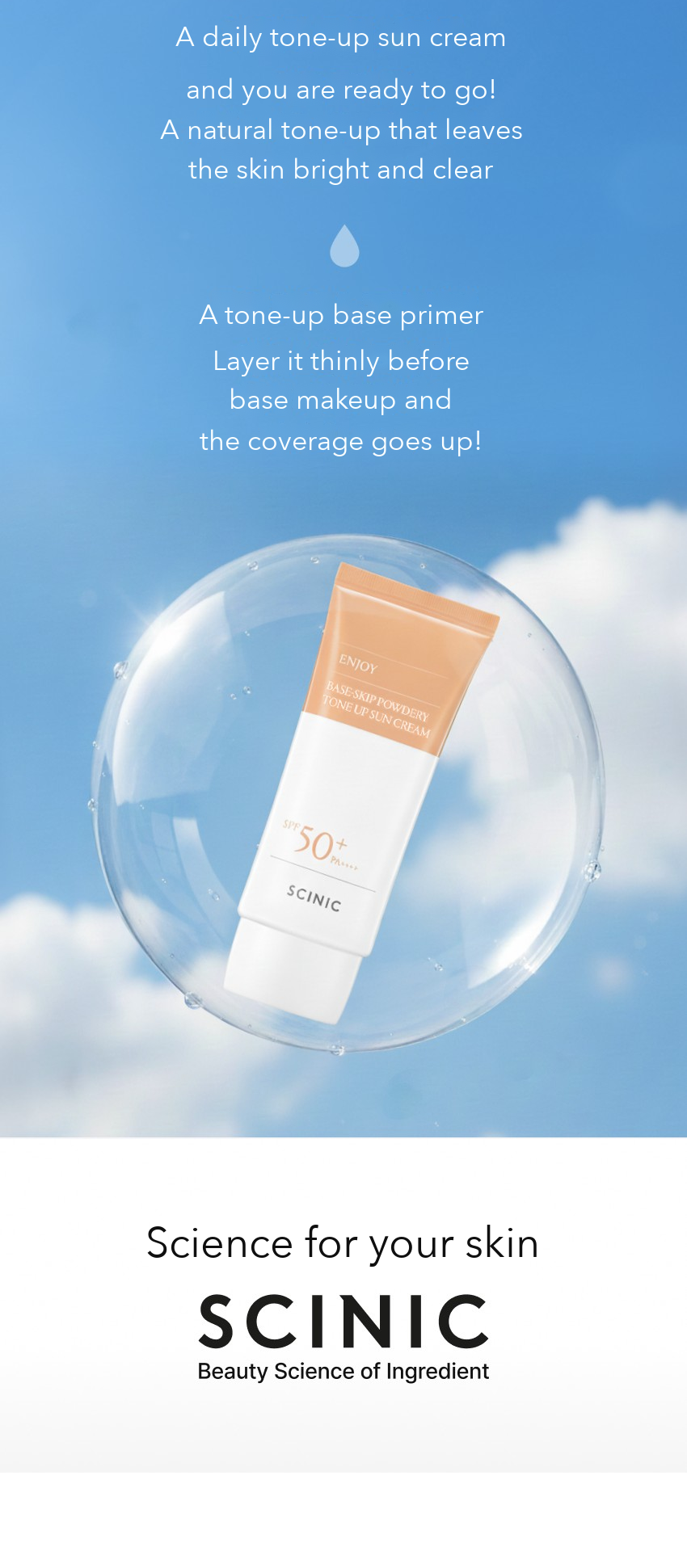 SCINIC Enjoy Base Skip Powdery Tone-up Sun Cream 60g detail 08