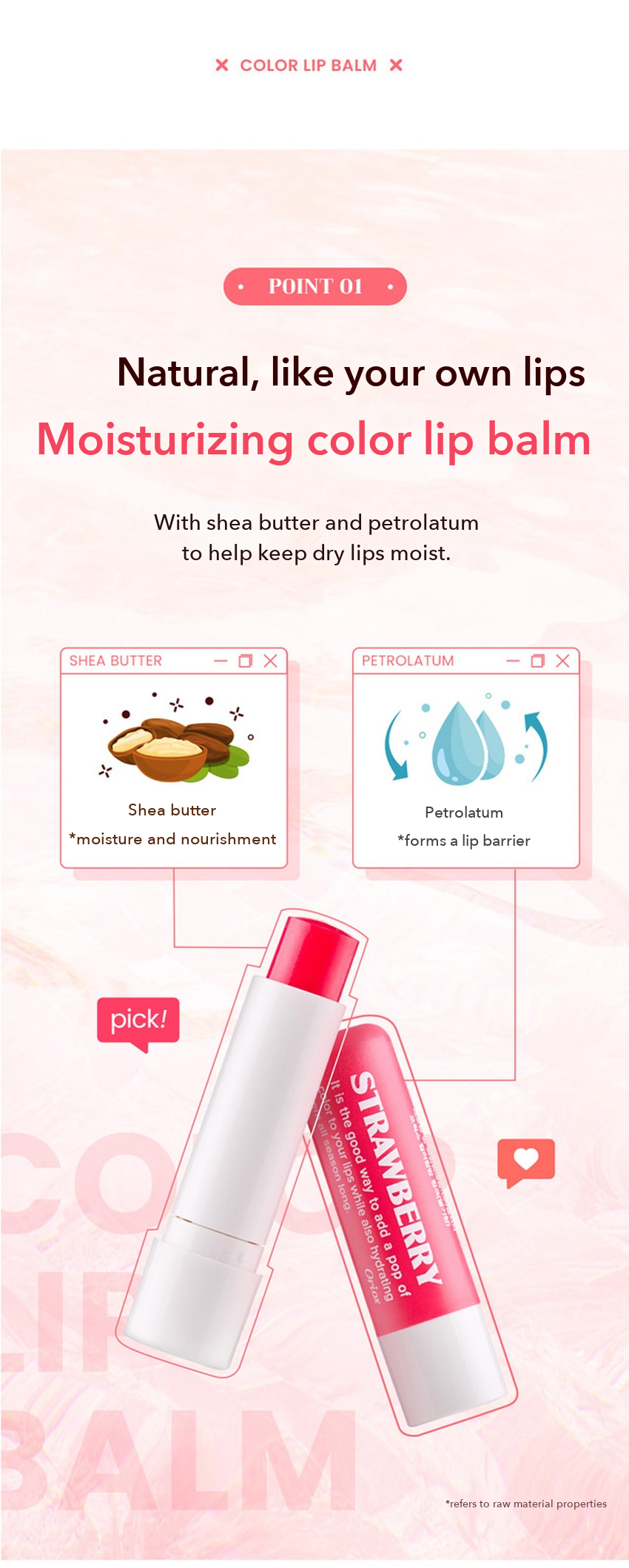 ORIX Color Lip Balm detail 3