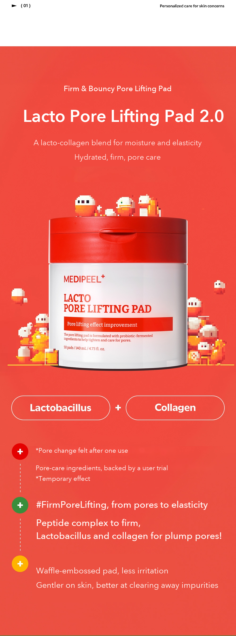MEDIPEEL Lacto Pore Lifting Pad 2.0 (50 Pads) detail 02