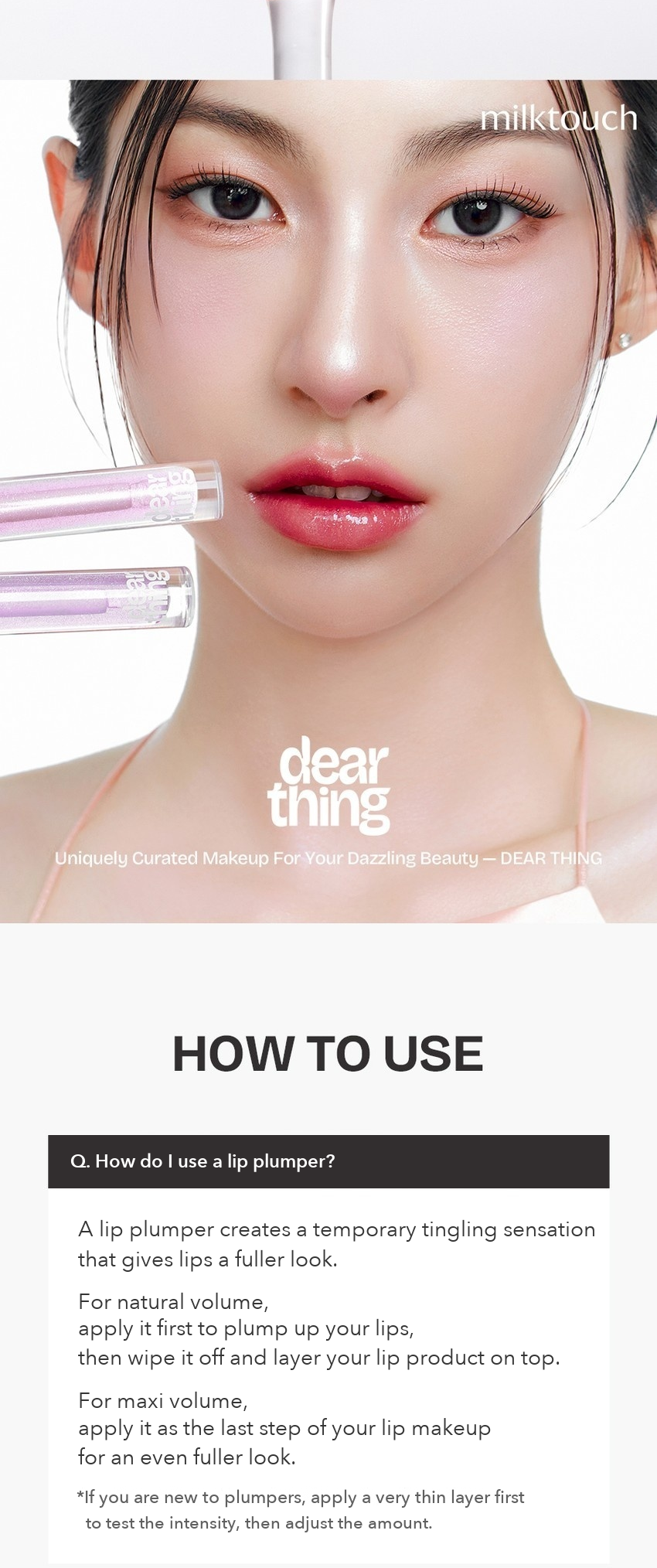 MILKTOUCH Dear Thing Glow Effect Lip Plumper detail 08