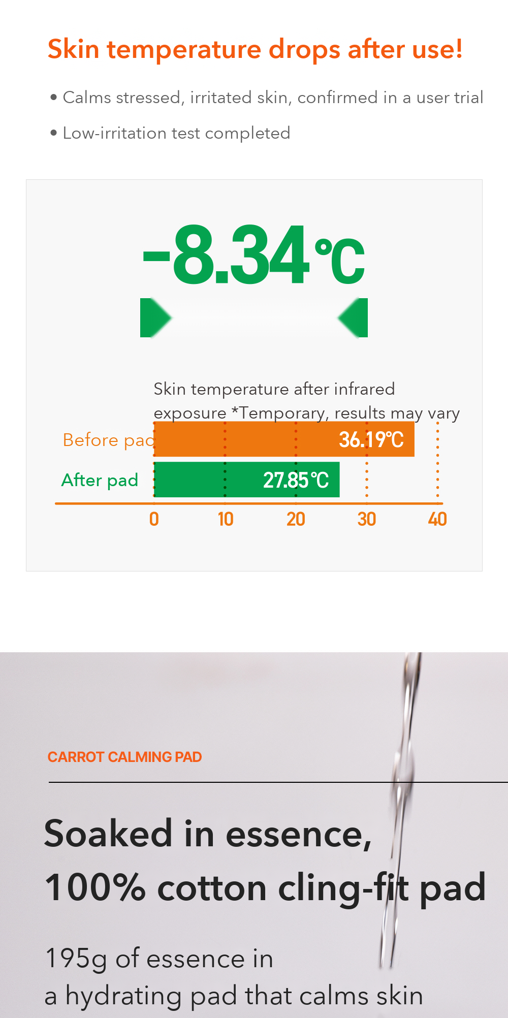 SOMISOME Carrot Calming Pad 40 Pads 195g detail 04