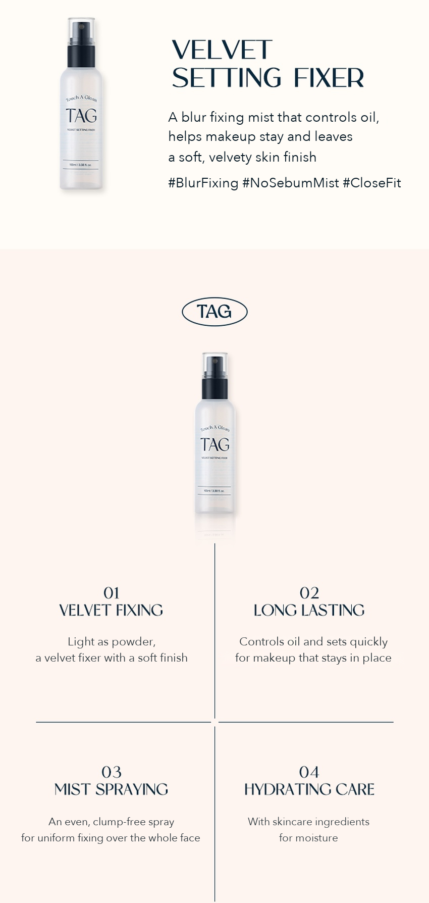 TAG Velvet Setting Fixer detail 2