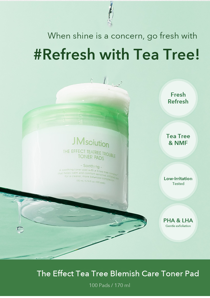 JMsolution The Effect Tea Tree Blemish Care Toner Pad 170ml 100 Pads detail 01