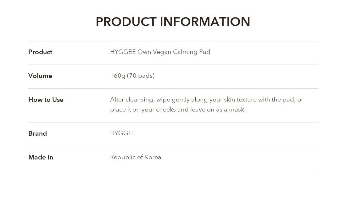 HYGGEE Own Vegan Calming Pad detail 31