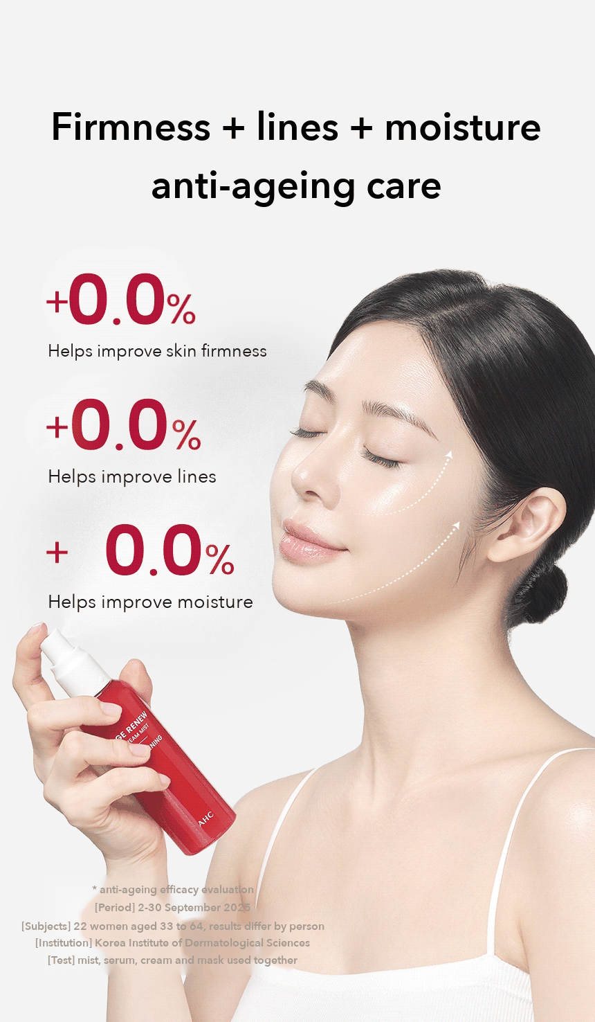 AHC Age Renew Cream Mist Tightening detail 03