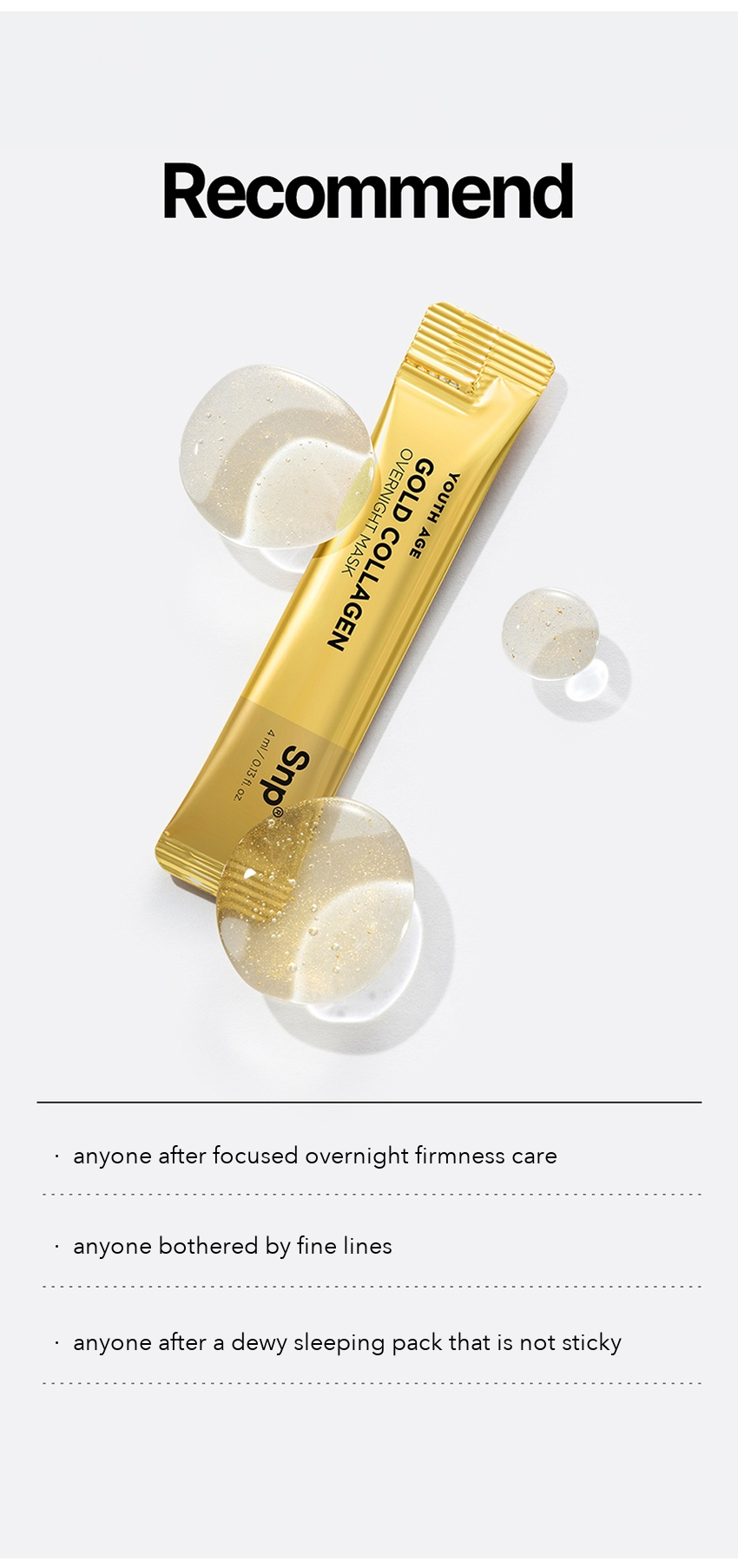 SNP Youth Age Gold Collagen Overnight Mask detail 10