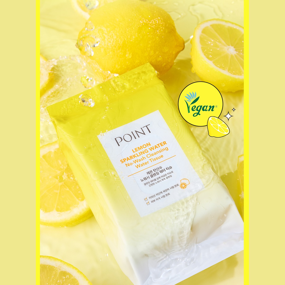 POINT Lemon Soda No-Wash Cleansing Water Tissue 30 Sheets