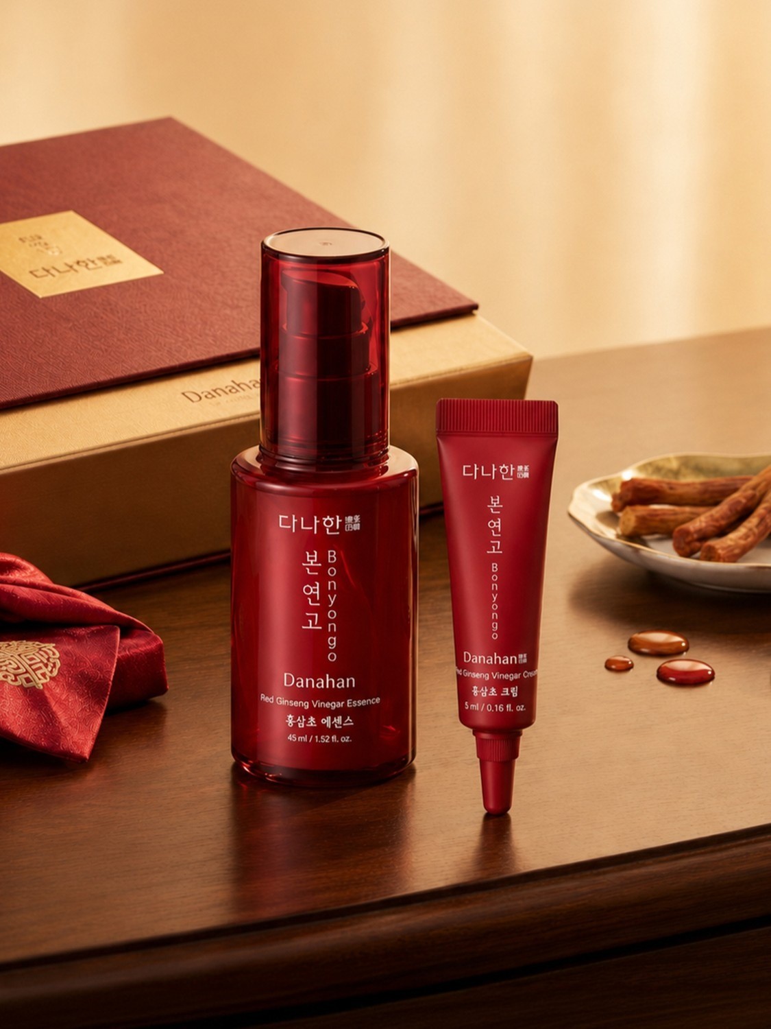 Danahan Bonyongo Red Ginseng Vinegar Essence Special Set 45ml + Cream 5ml