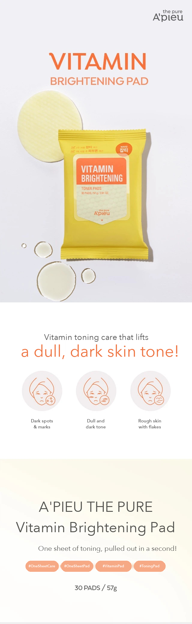 A'PIEU The Pure Vitamin Brightening Pad detail 1