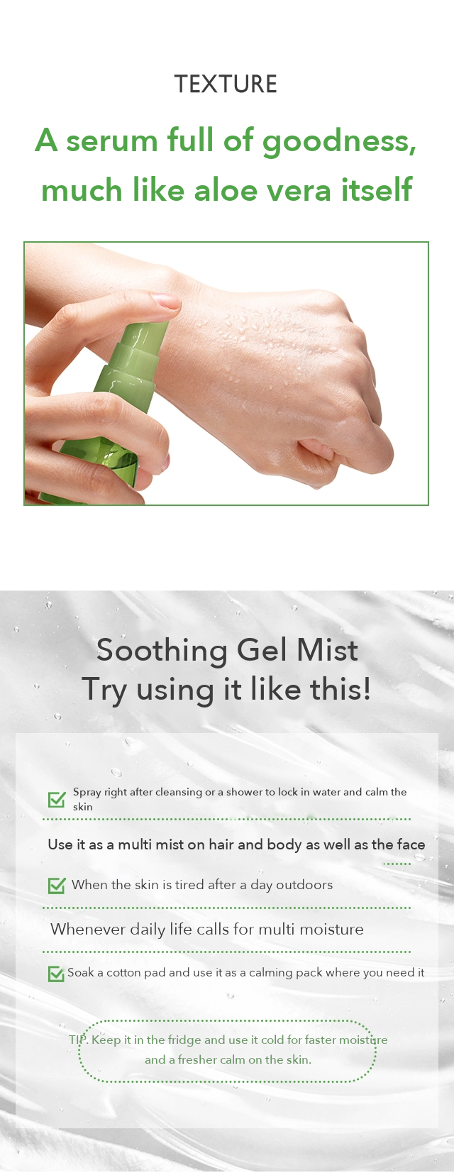 Fruits Nara Aloe Vera Soothing Gel Mist 110ml detail 05