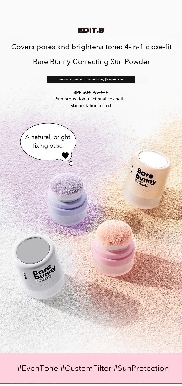 EDIT.B Bare Bunny Correcting Sun Powder detail 001