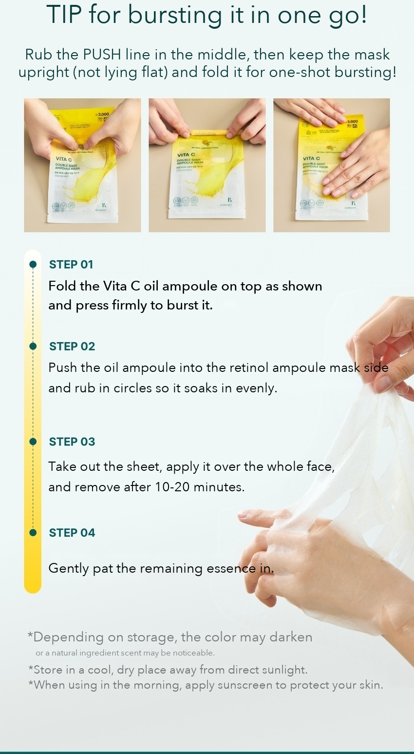 BONCEPT Vita C Double Shot Ampoule Mask detail 11