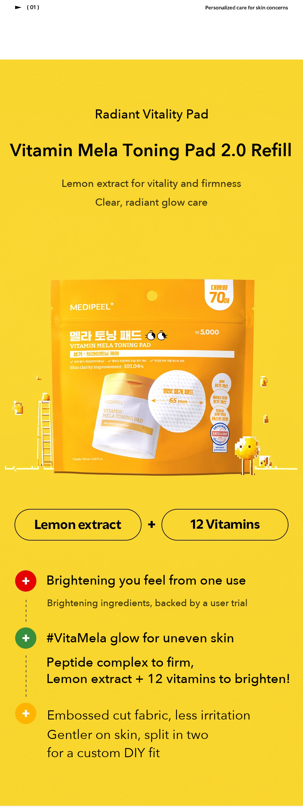 Vitamin Mela Toning Pad Refill detail 2