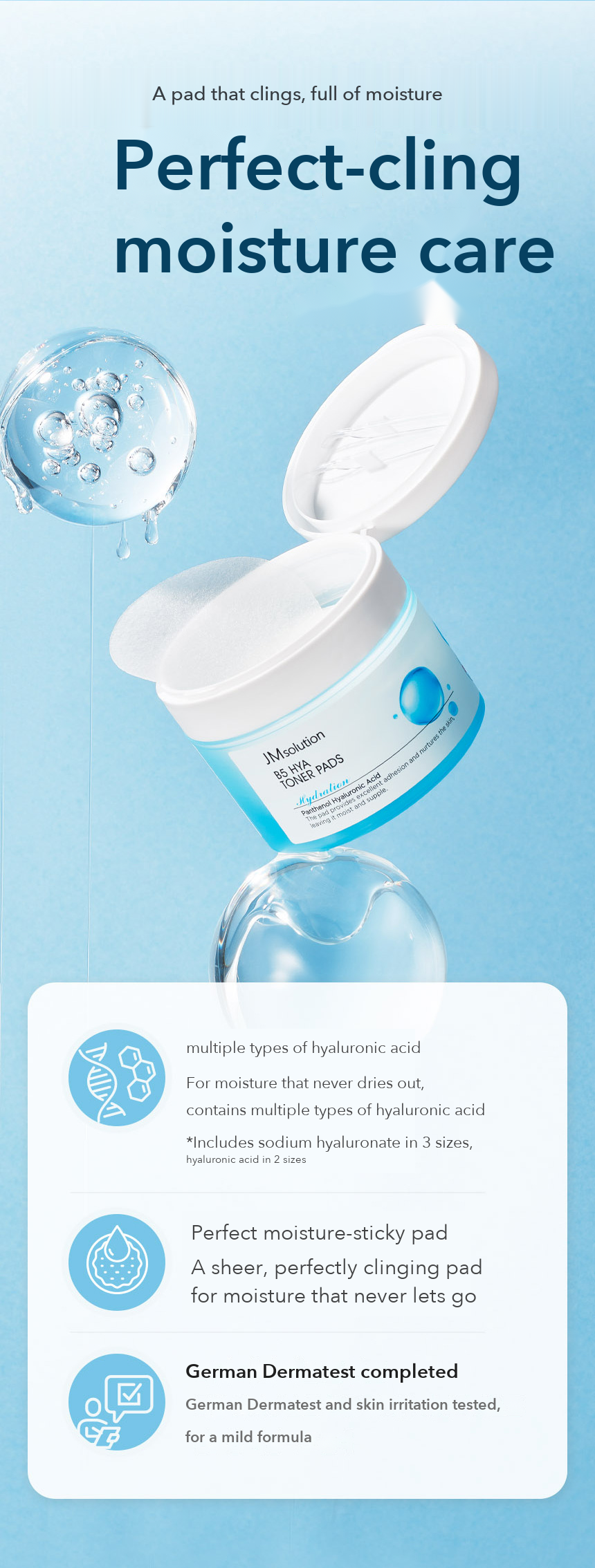 JMsolution B5 Hya Toner Pad 80ml 50 Pads detail 02