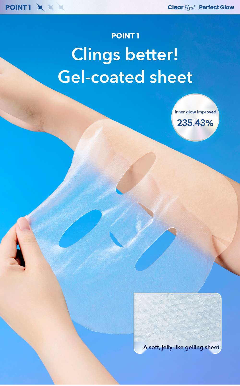 THE LAB by BLANC DOUX Clear Hyal Perfect Glow Gel Mask detail 05