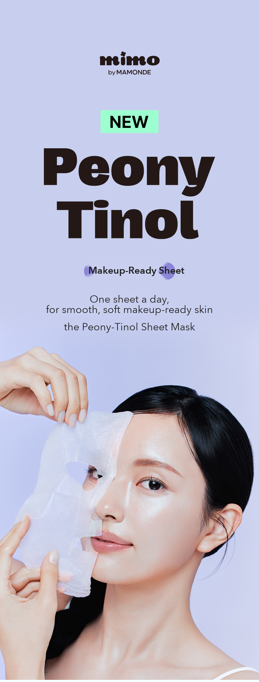 MIMO by MAMONDE Peony-Tinol Sheet Mask detail 01
