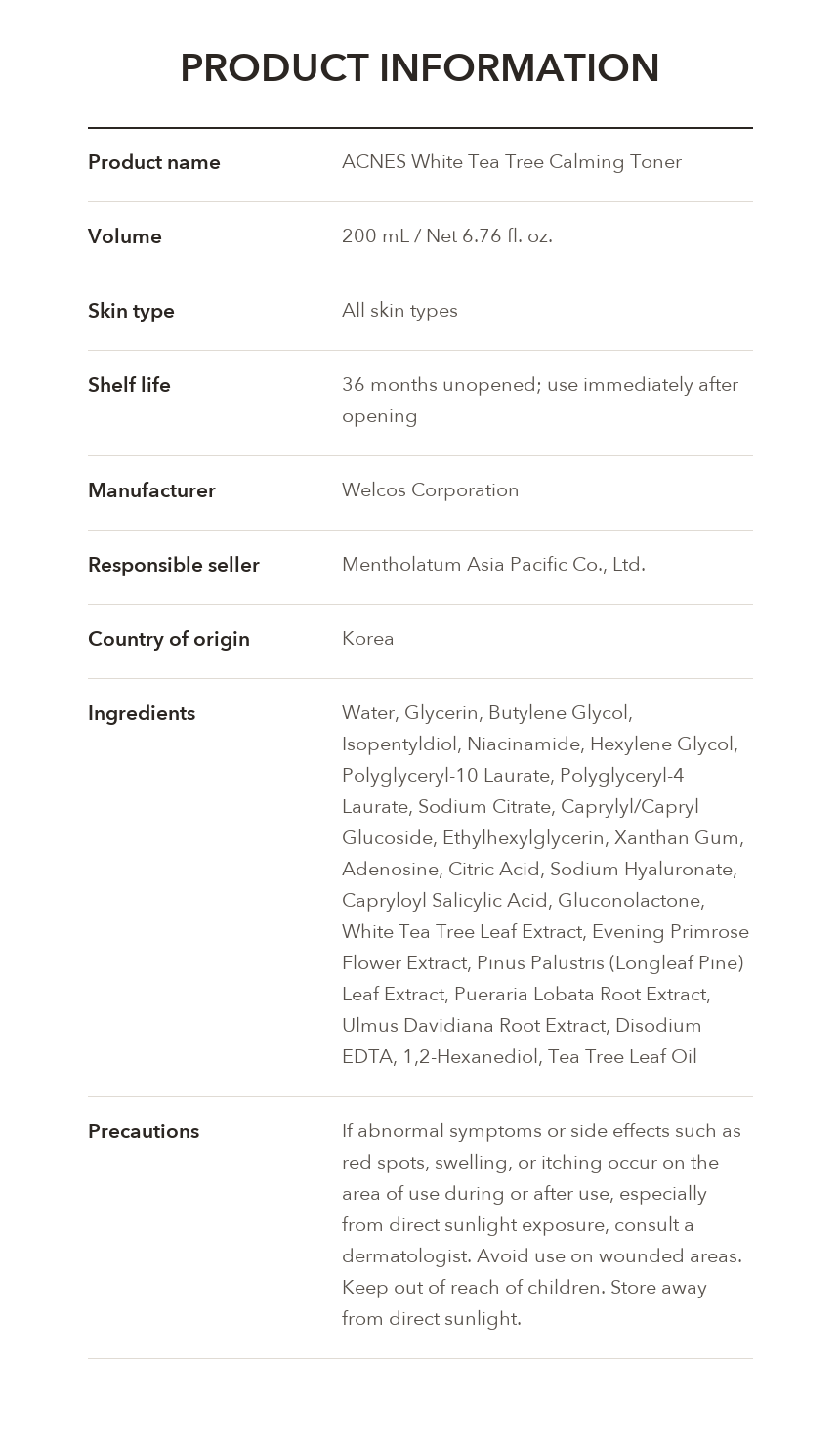 ACNES White Tea Tree Calming Toner detail 14