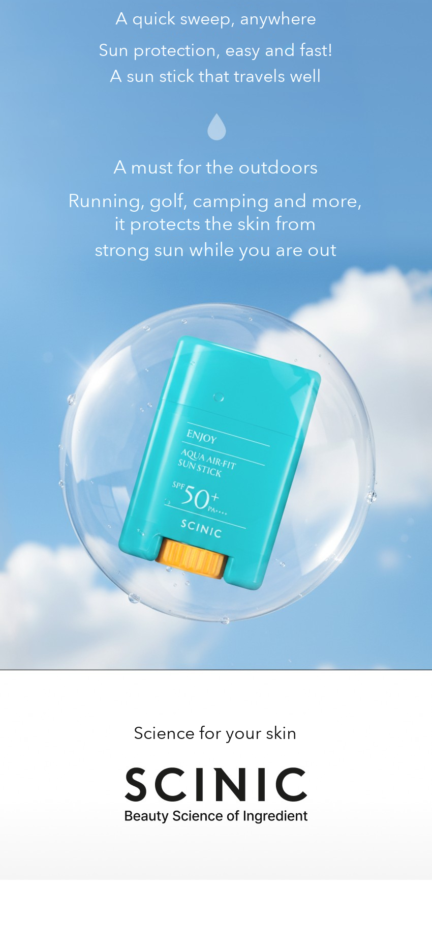 SCINIC Enjoy Aqua Air Fit Sun Stick 15g detail 07