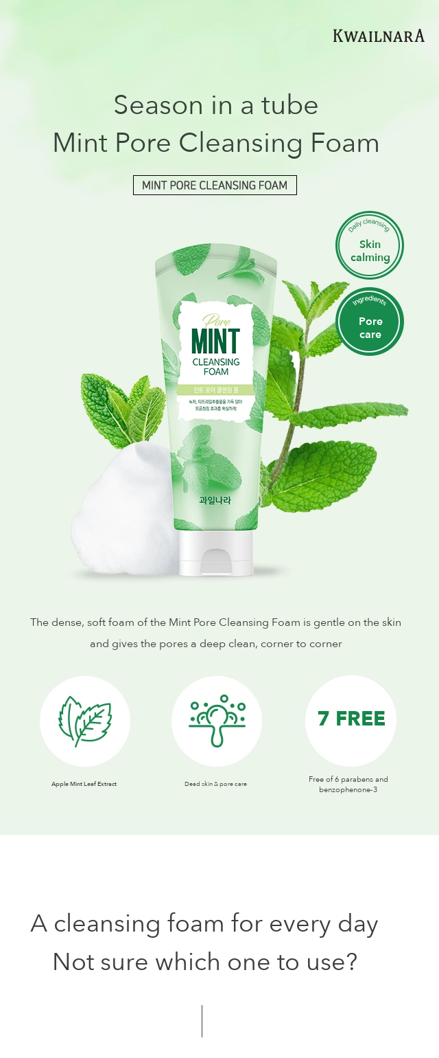 Fruits Nara Seasonal Mint Pore Cleansing Foam 130g detail 1