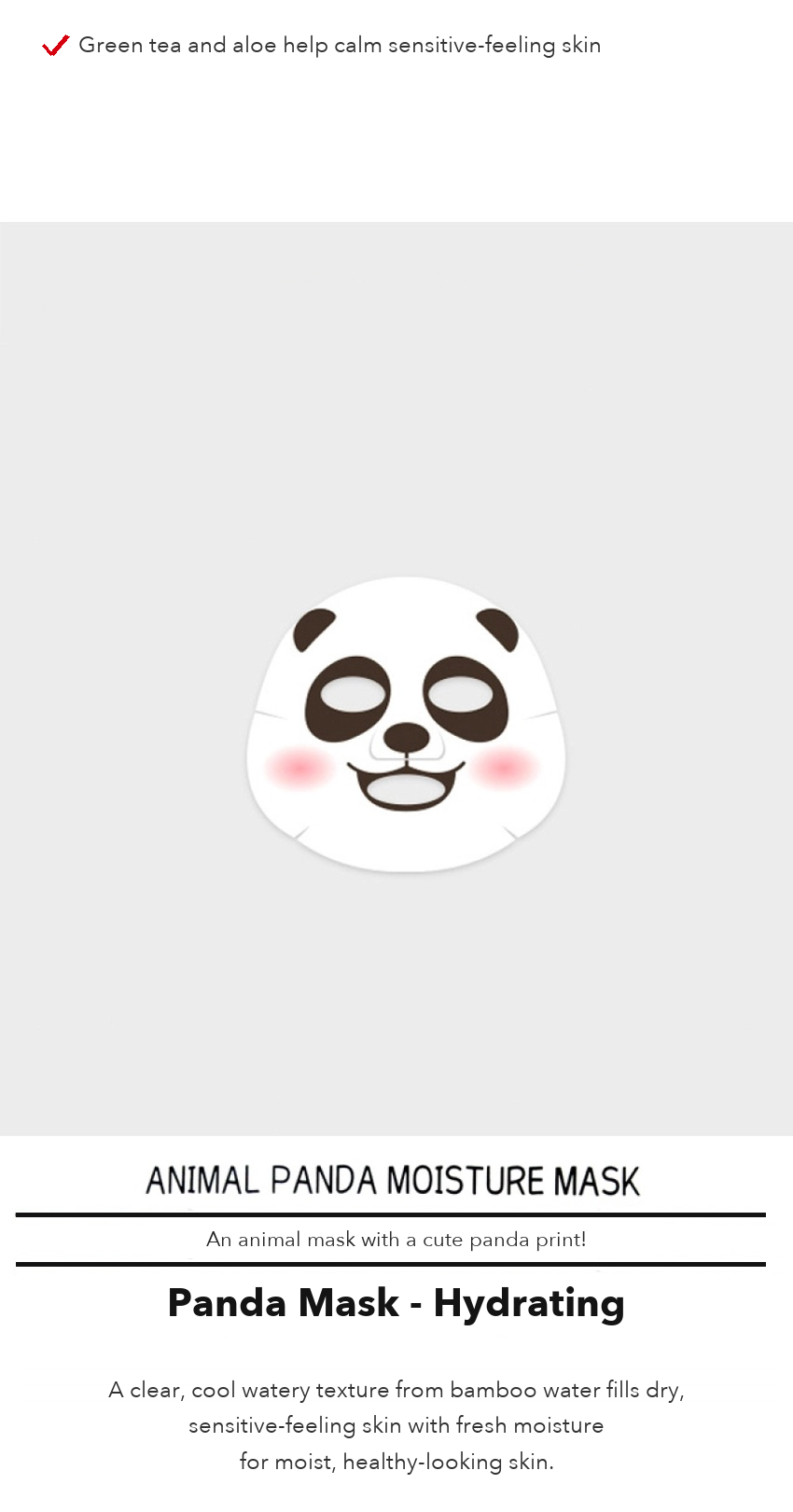 DAISO Olive Farm Animal Mask Pack Panda detail 02