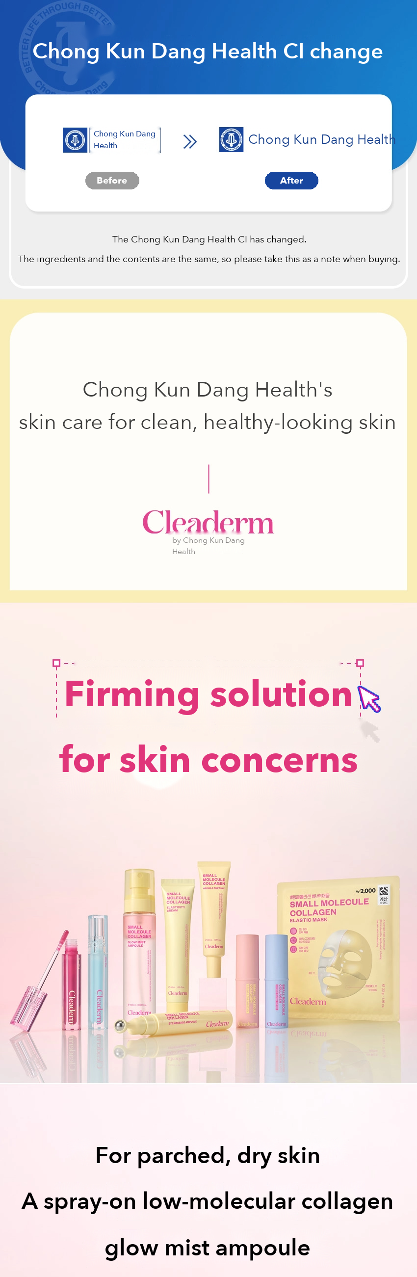 Cleaderm Low-Molecular Collagen Mist Ampoule detail 1