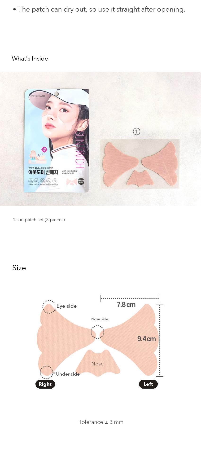 DAISO Outdoor Hydrogel Sun Patch Wide detail 05