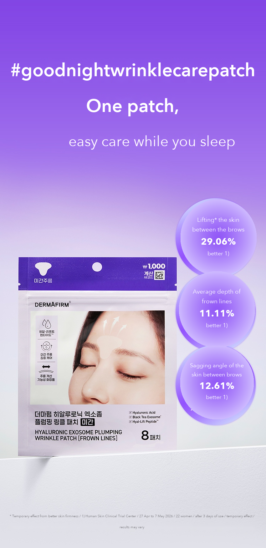 DERMAFIRM Hyaluronic Exosome Plumping Wrinkle Patch detail 02
