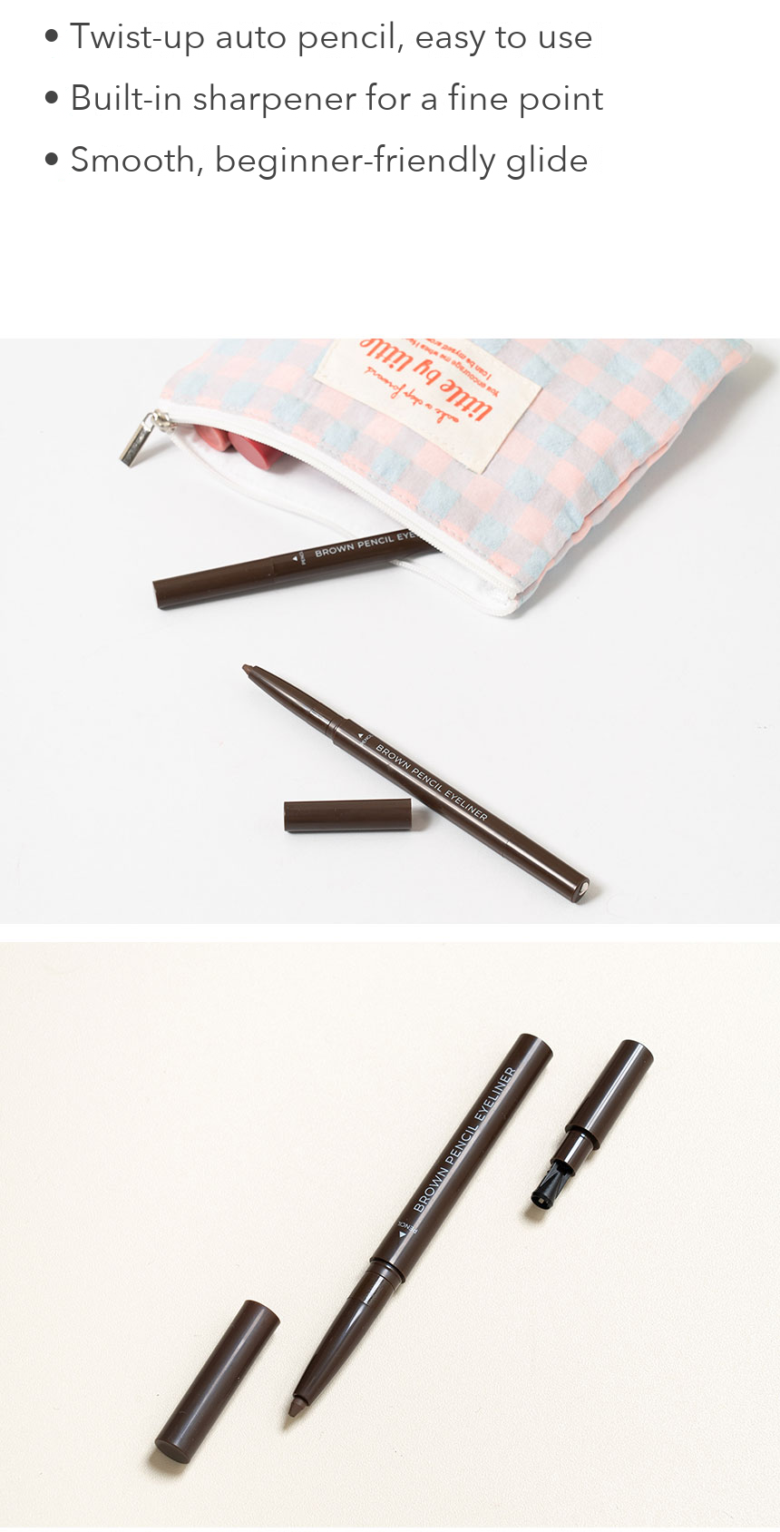 NEW Stylish Auto Eyeliner Pencil Brown 0.25g detail 02