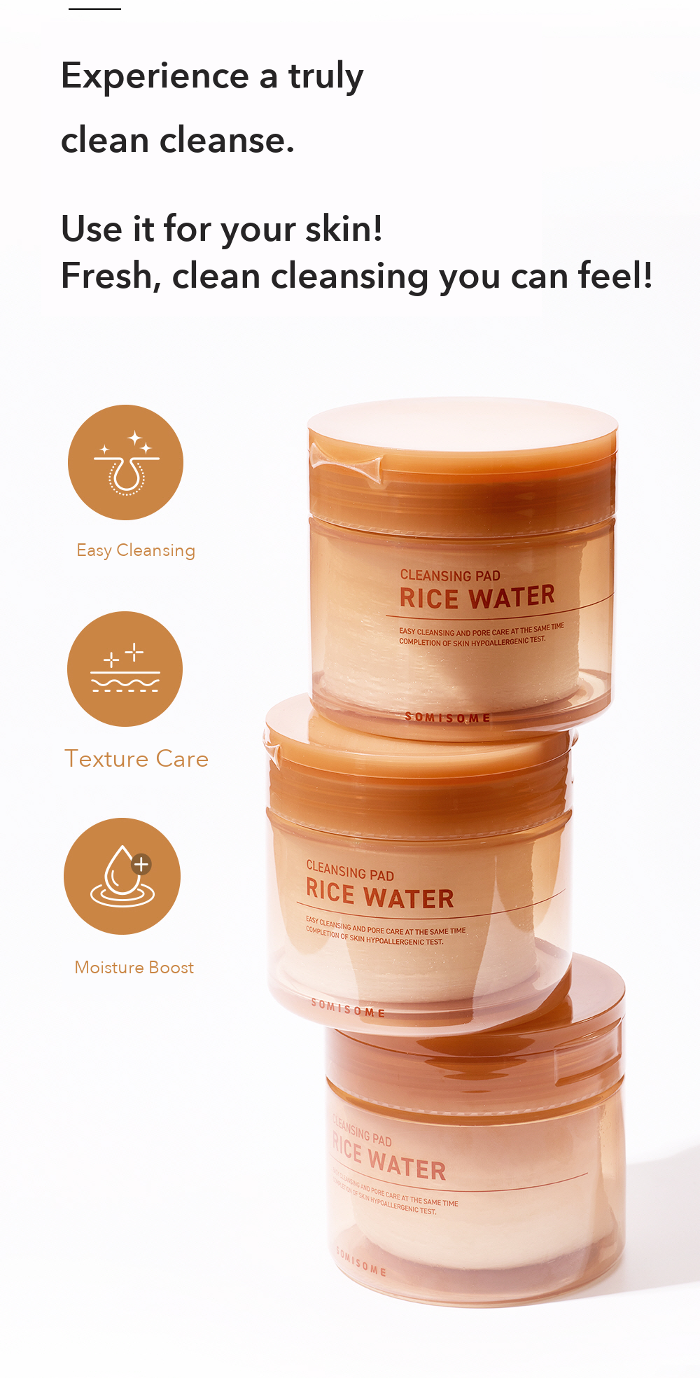 SOMISOME Rice Water Cleansing Water Pad 50 Pads detail 11