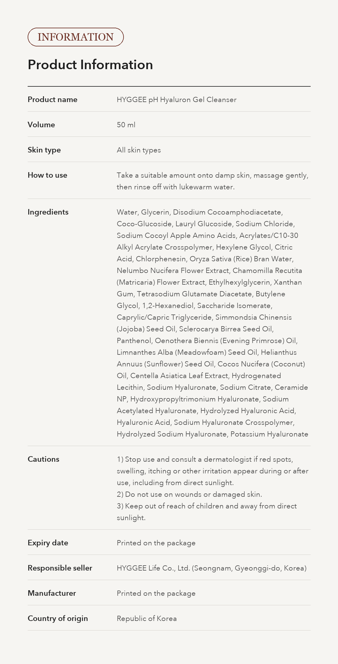 HYGGEE pH Hyaluron Gel Cleanser detail 27
