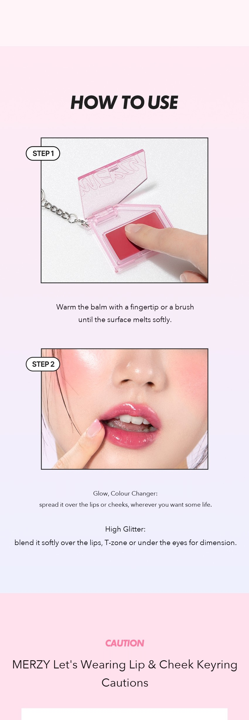 MERZY Let's Wearing Lip & Cheek Keyring detail 13