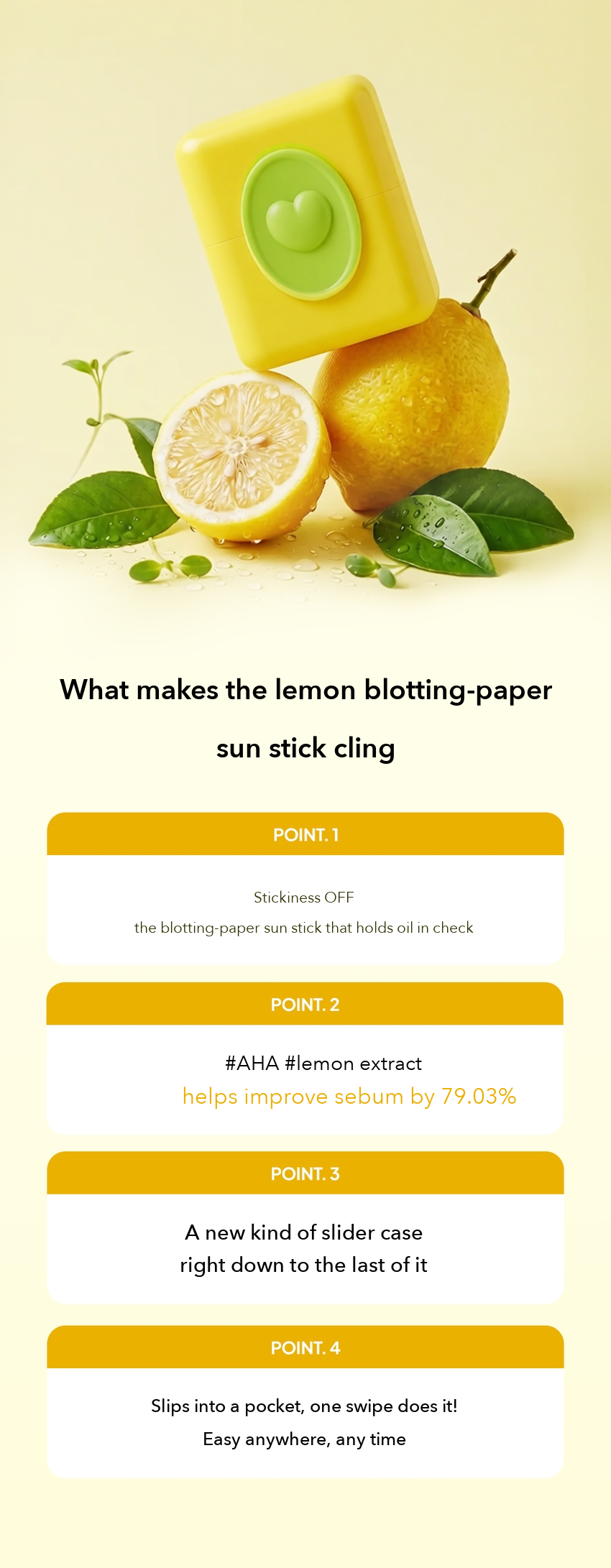 MOMMY CARE Lemon No-Sebum Sun Stick detail 05