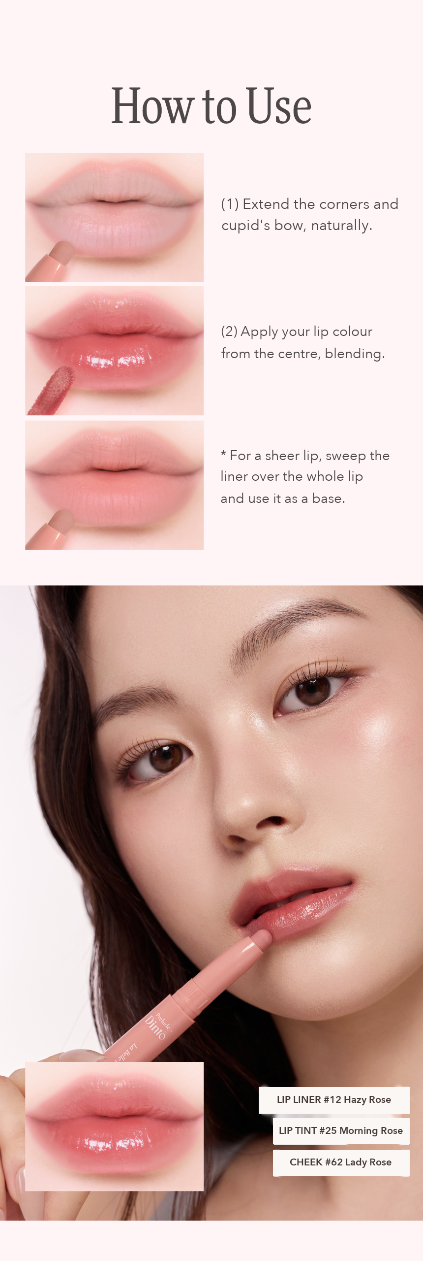 Prelude Dinto La Belle Rose Lip Liner detail 8