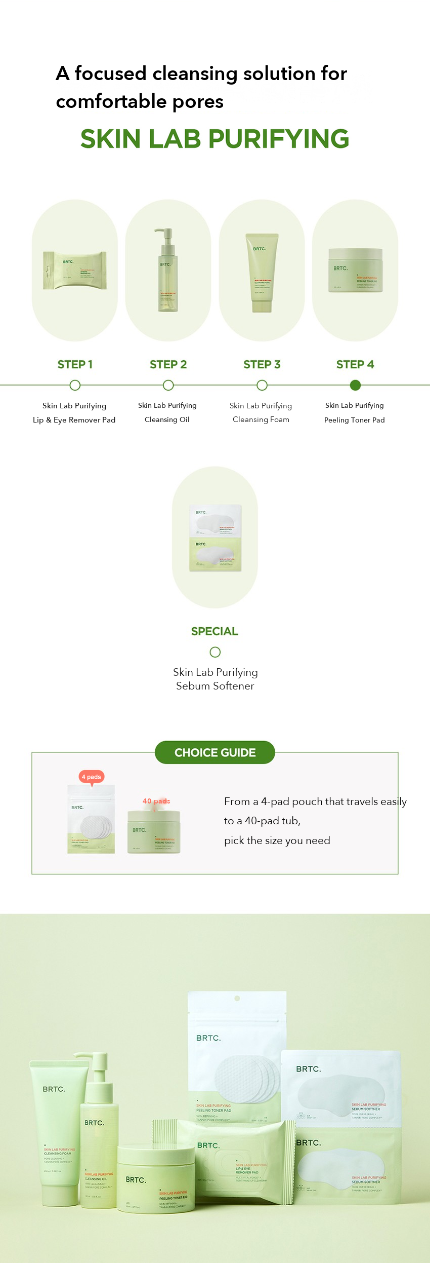 BRTC Peeling Toner Pad 40 Pads detail 8