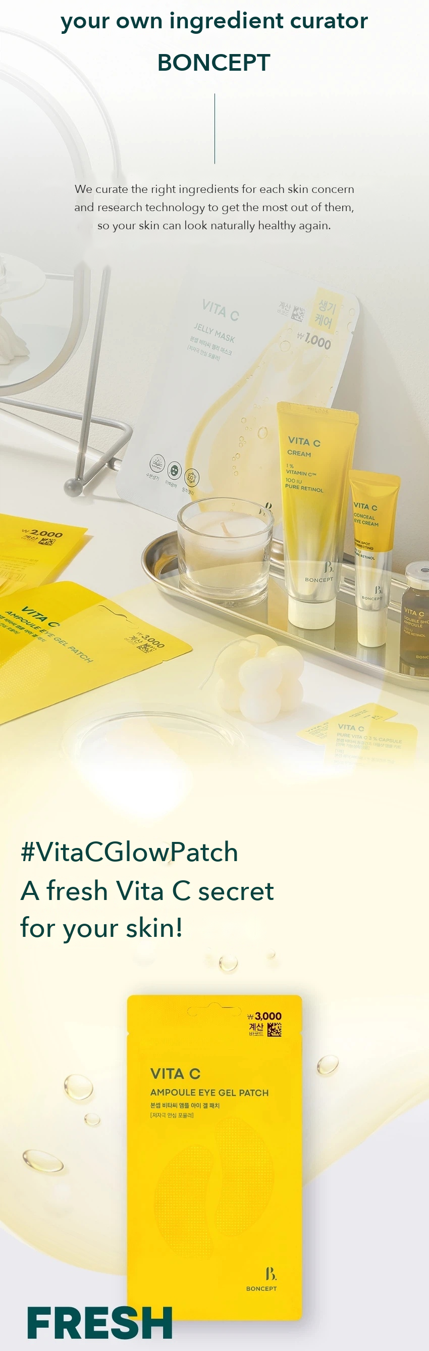 BONCEPT Vita C Ampoule Eye Gel Patch 12 Pieces detail 02