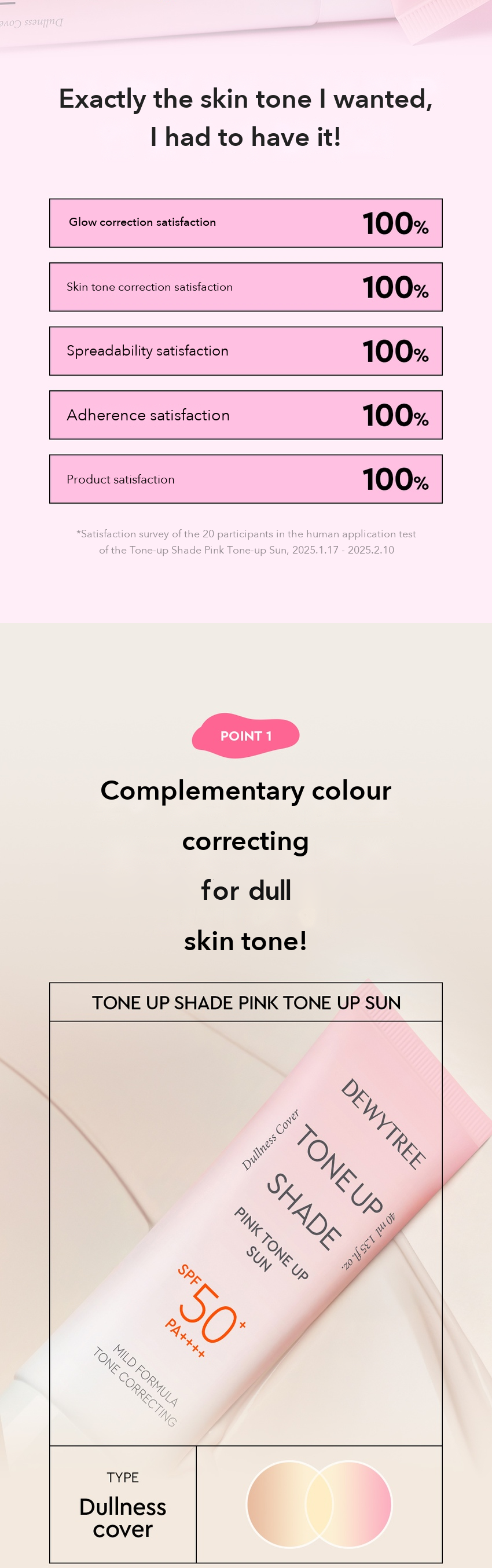 DEWYTREE Pink Tone-up Sun detail 3