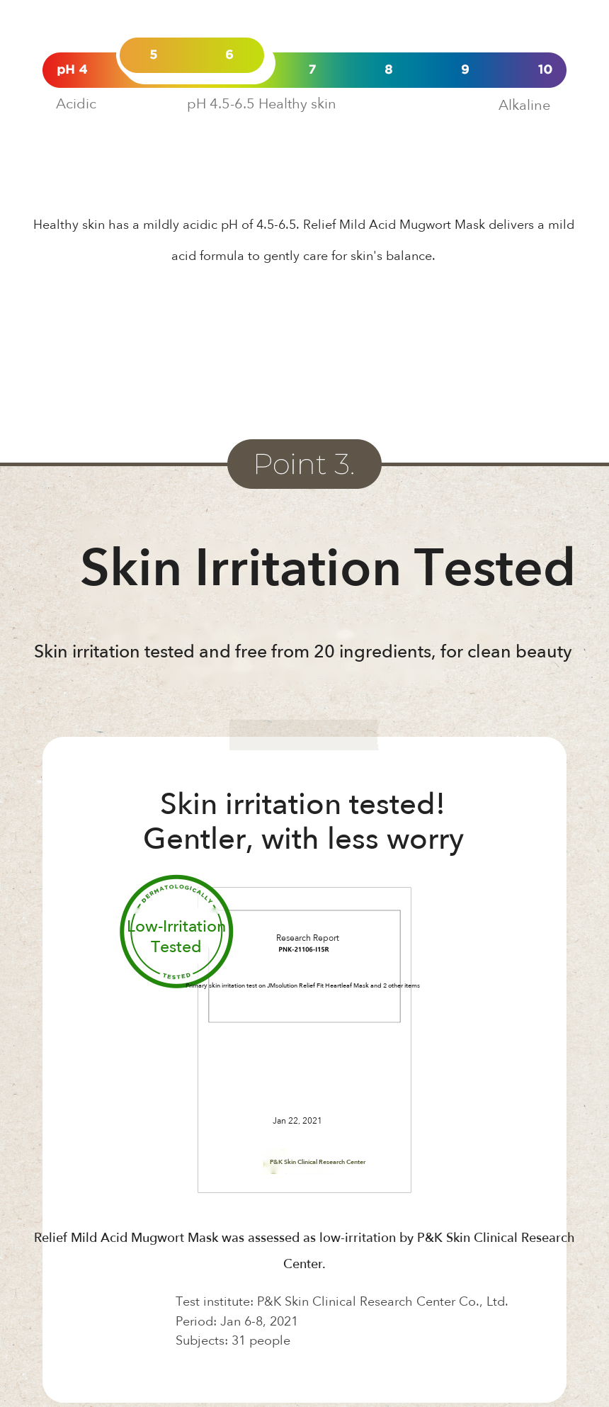 JMsolution Relief Mildly Acidic Mugwort Mask detail 5