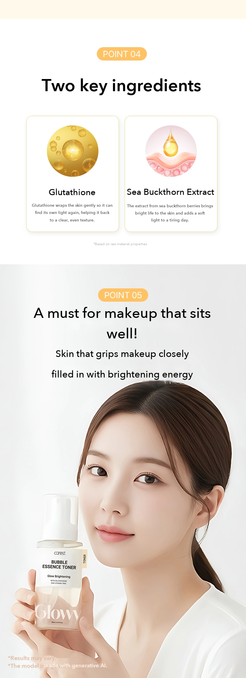 CUREST Glow Brightening Bubble Essence Toner detail 6