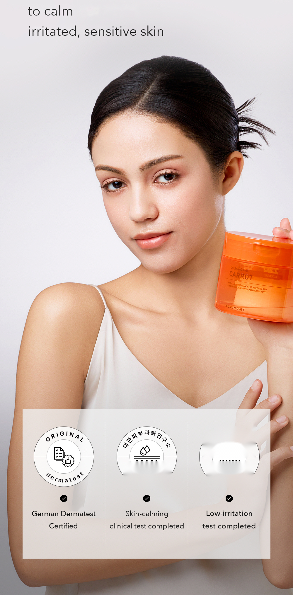 SOMISOME Carrot Calming Pad 40 Pads 195g detail 02