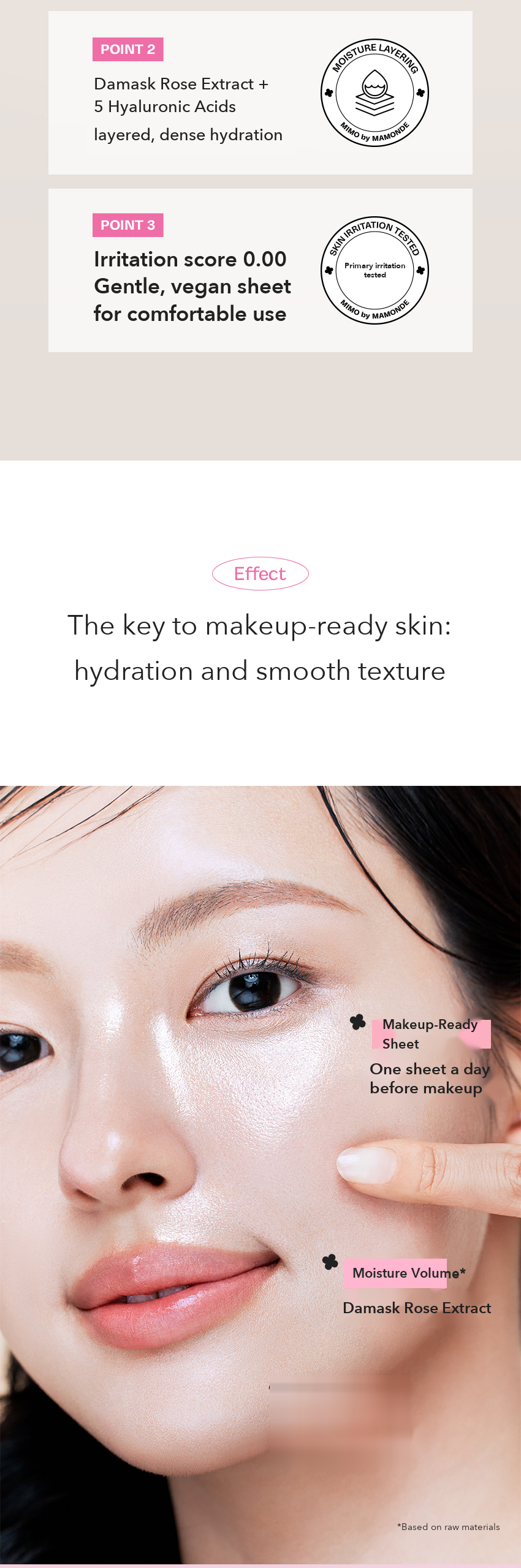 MIMO by MAMONDE Rosy-Hyalon Sheet Mask detail 03