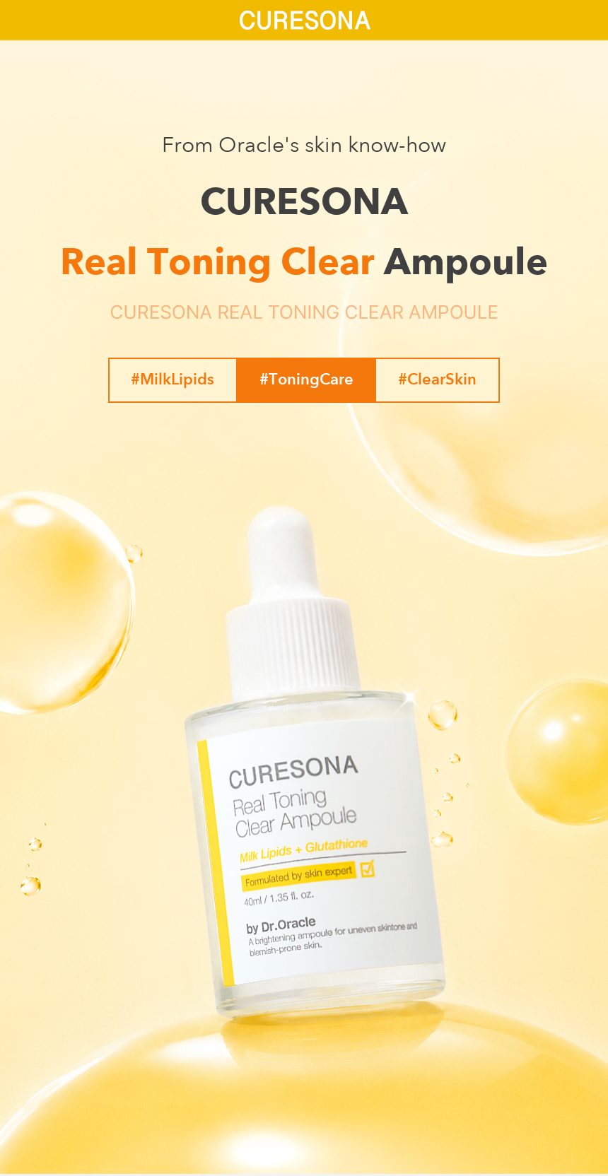 Dr.Oracle Curesona Real Toning Clear Ampoule 40ml detail 01