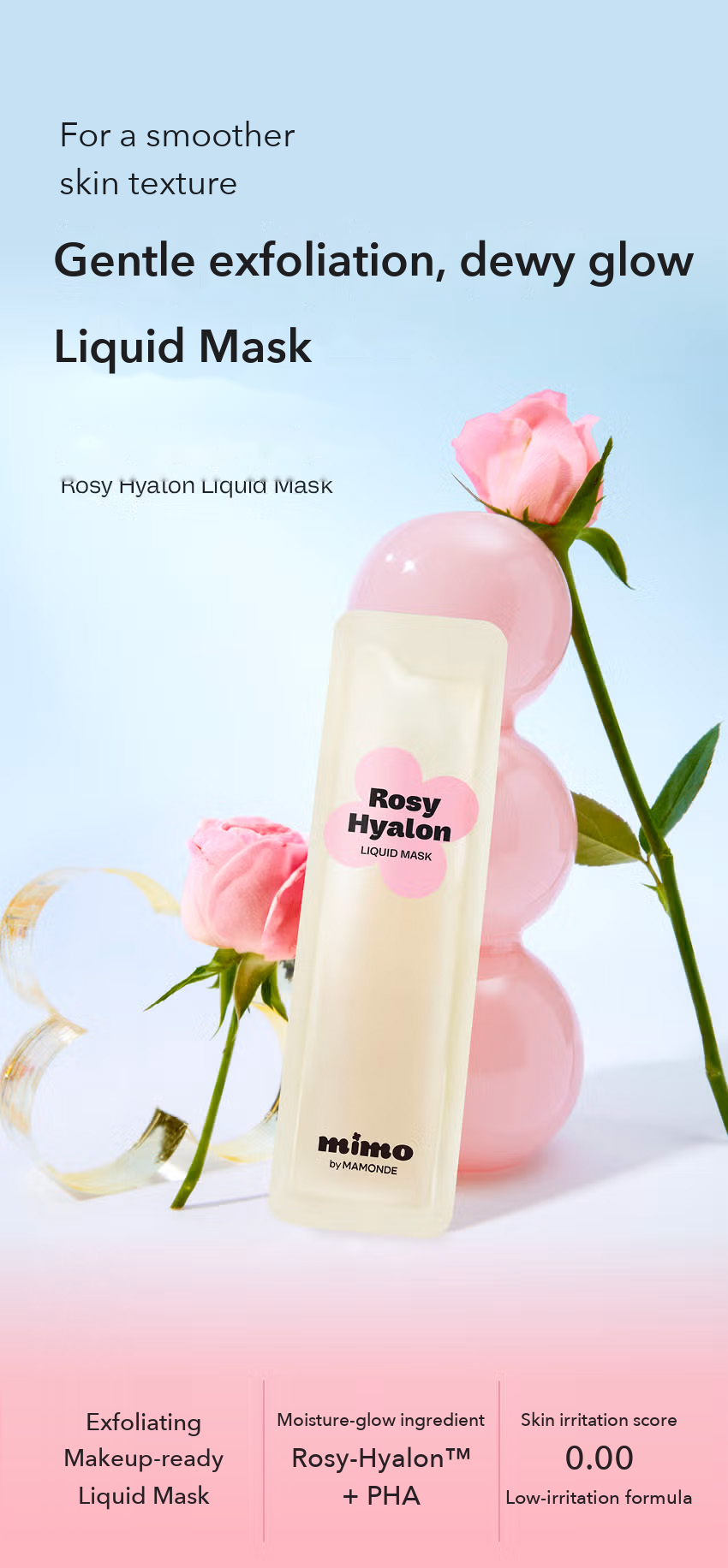 MIMO by MAMONDE Rosy-Hyalon Liquid Mask detail 2