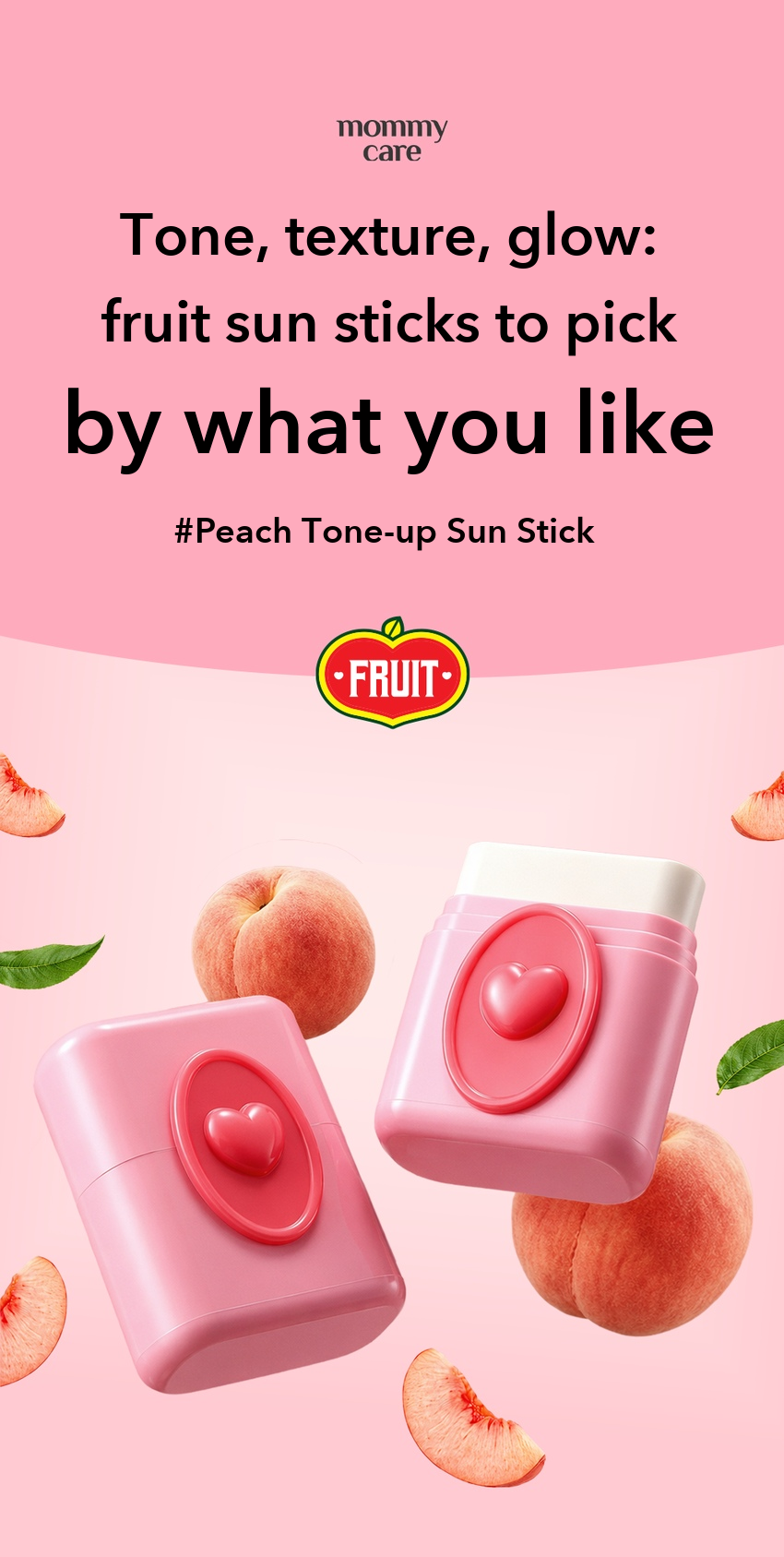 MOMMY CARE Peach Tone-Up Sun Stick detail 01