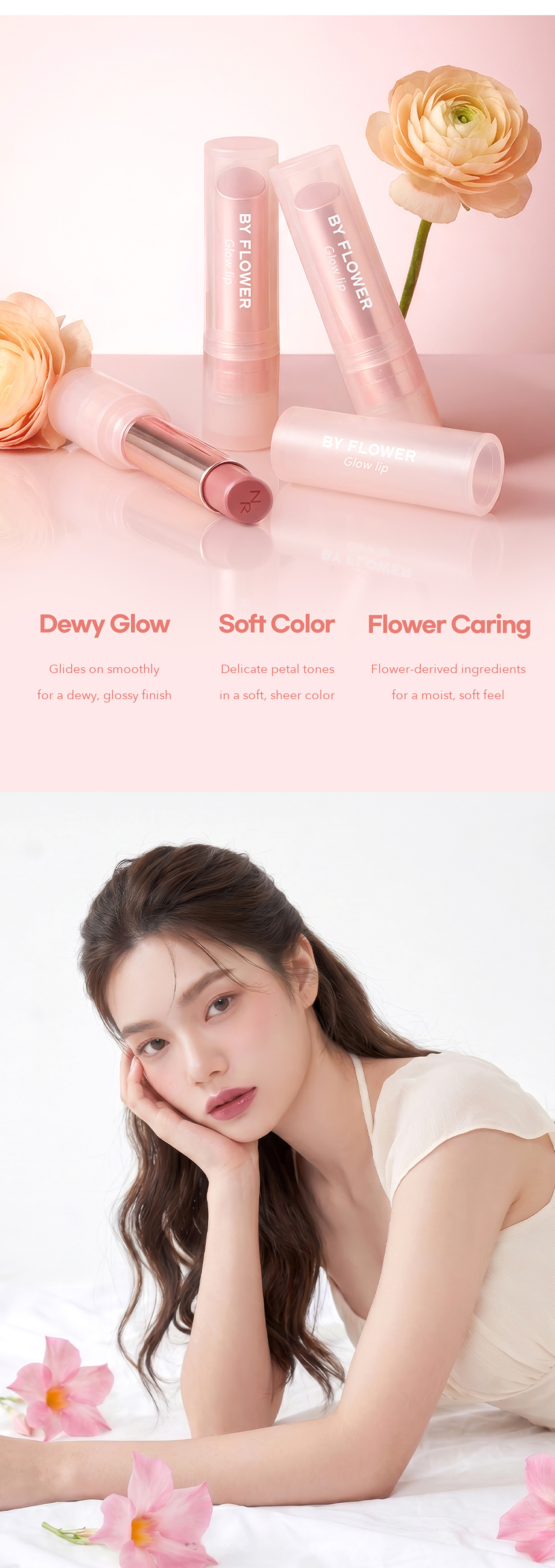 BY FLOWER Glow Lipstick 3.3g detail 02
