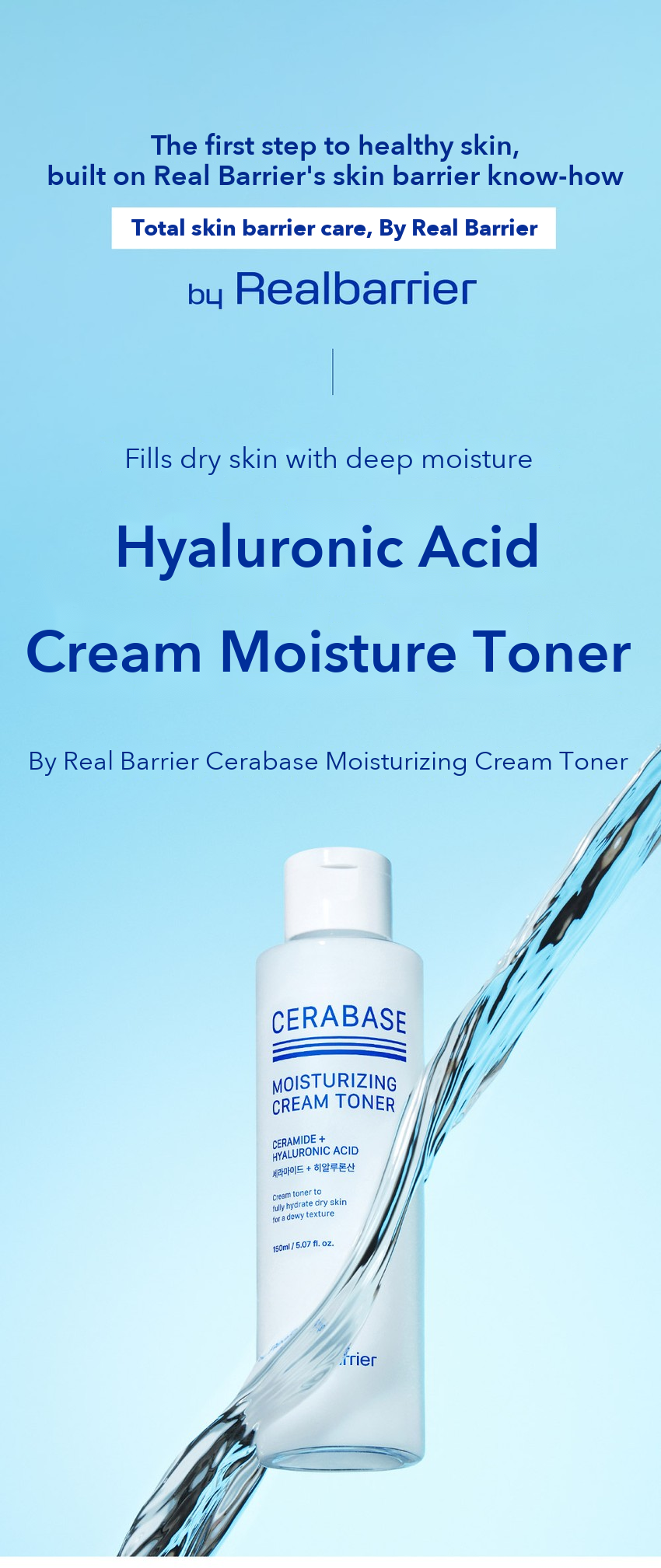 By Real Barrier Cerabase Moisturizing Cream Toner 150ml detail 01